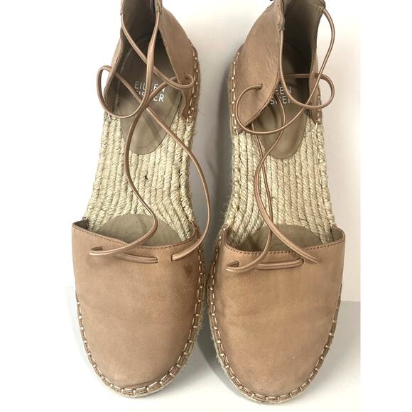 Eileen Fisher women's Lee D'Orsay flat espadrilles in tan, size 8-1/2 - Picture 2 of 9